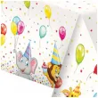 obrus papierowy zwierzeta i kropki urodzinowy klimat mix maki 180 x 120 cm