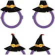 okulary halloweenowe kapelusze wiedzmy fioletowe 3 szt
