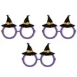 okulary halloweenowe kapelusze wiedzmy fioletowe 3 szt