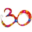 okulary party 30 urodziny balony czerwone folat