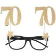 okulary party 70 urodziny czarno zlote santex