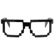 okulary party 8 bit pixel czarne godan