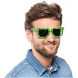 okulary party 8 bit pixel zielone gadgetmaster