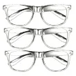 okulary party bibliotekarka retro srebrne boland 3 szt