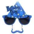 okulary party birtday boy z wasem niebieski tamipol