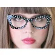 okulary party black with white