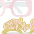 okulary party bride to be papierowe rozowo zloty mix unique 4 szt