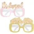 okulary party bride to be papierowe rozowo zloty mix unique 4 szt