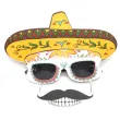 okulary party dia de los muertos sombrero tamipol
