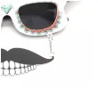 okulary party dia de los muertos sombrero tamipol
