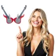 okulary party gitary czerwone funny fashion