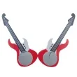 okulary party gitary czerwone funny fashion