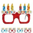 okulary party happy birthday papierowe 4 szt