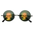 okulary party holograficzne czaszki 3d smiffys