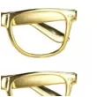 okulary party metaliczne zlote boland 3 szt