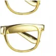 okulary party metaliczne zlote boland 3 szt