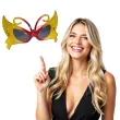 okulary party motyl zolto czerwony tamipol