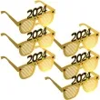 okulary party nowy rok 2024 zloty 6 szt