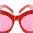 okulary party red with black