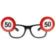 okulary party urodziny 50 traffic birthday folat