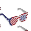 okulary party usa amerykanskie flagi papierowe 6 szt