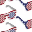 okulary party usa amerykanskie flagi papierowe 6 szt