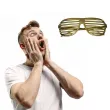 okulary party zlote paski funny fashion