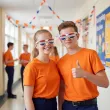 okulary plastikowe flaga holandii na mundial mecz dzien jezykow do szkoly niderlandy