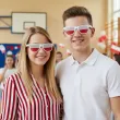 okulary plastikowe flaga polski na mundial mecz marsz swieto konstytucji niepodleglosci