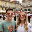 okulary plastikowe flaga portugalii na mundial mecz dzien jezykow do szkoly