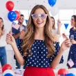 okulary plastikowe flaga usa na mundial mecz dzien jezykow do szkoly stany zjednoczone