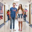 okulary plastikowe flaga usa na mundial mecz dzien jezykow do szkoly stany zjednoczone