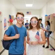 okulary plastikowe flaga usa na mundial mecz dzien jezykow do szkoly stany zjednoczone