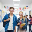 okulary plastikowe flaga wielkiej brytanii na mundial mecz dzien jezykow do szkoly anglia uk