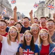 okulary plastikowe flaga wielkiej brytanii na mundial mecz dzien jezykow do szkoly anglia uk