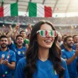 okulary plastikowe flaga wloch na mundial mecz dzien jezykow do szkoly