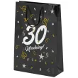 opakowanie na prezenty papierowa torba prezentowa 30 urodziny glamour 40x30x10 cm