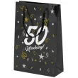 opakowanie na prezenty papierowa torba prezentowa 50 urodziny glamour 25x17x7 cm