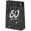 opakowanie na prezenty papierowa torba prezentowa 60 urodziny glamour 25x17x7 cm