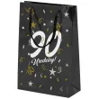 opakowanie na prezenty papierowa torba prezentowa 90 urodziny glamour 25x17x7 cm