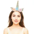 opaska na glowe dodatek do stroju na karnawal jednorozec rog i uszy z cekinami