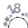 opaska party 18 urodziny gwiazdki cekinowe srebrny partydeco
