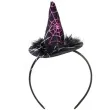 opaska party kapelusik czarownicy czarno fioletowy arpex