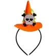 opaska party kapelusz czarownicy halloween z czaszka pomaranczowy carnival toys