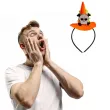 opaska party kapelusz czarownicy halloween z czaszka pomaranczowy carnival toys