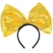 opaska party kokarda gigant z cekinami zolta arpex