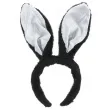 opaska party kroliczek czarno bialy