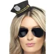 opaska party mini kapelusz policjantki czarny smiffys