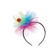 opaska party pompon tiulowy z wisienka kolorowy