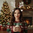opaska party renifer w brokacie guirca